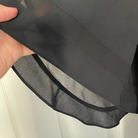 Chelsea28 Black Flutter Sleeve Wrap Blouse - Picture 5 of 7